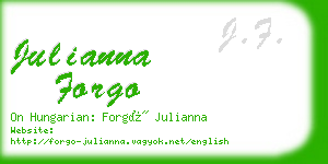 julianna forgo business card