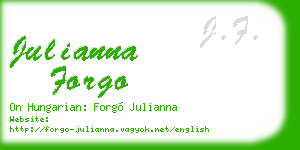 julianna forgo business card